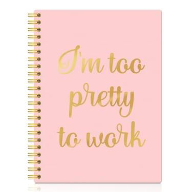 Imagem de XQLZY Perfection Pink Inspirational Spiral Notebook - 160 Blank Pages Journal, Office Sarcastic Humor Gifts, Retirement Farewell Gifts for Lady Boss Employees, Good Bye Party Gifts for Coworkers