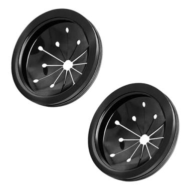 Imagem de 2 peças de proteção contra respingos de lixo de 7,5 cm preto - capas de defletor de pia de cozinha para modelos Whirlaway, Waste King e GE - Eliminação de tampa de drenagem de borracha e proteção
