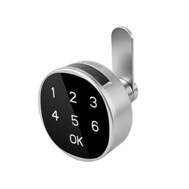 Imagem de Swokely Trava de armário digital com combinação de gaveta de liga de zinco, trava de segurança inteligente segura para casa, escritório, proteção de privacidade, porta de alimentação de emergência