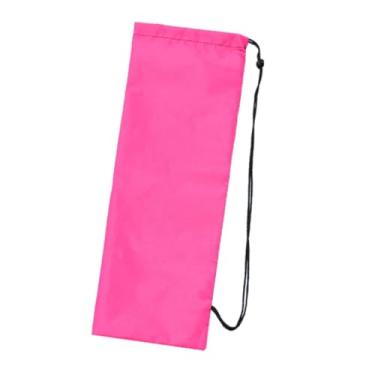 Imagem de IEUDNS Bolsa protetora para raquete de badminton, organizador à prova de poeira, presente para armazenamento de raquete de tênis, transporte para iniciantes, Rosa Vermelha 78x23cm