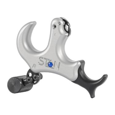 Imagem de Stan OnneX Resistance Archery Release – Pega ergonômica de 3 e 4 dedos, plataforma de alça universal, sistema de vedação nítida, trava de treinador, ajuste modular, cinza eco, P