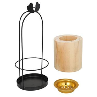 Imagem de Porta-velas Porta-incenso Porta-castiçais Resistente ao desgaste Durável Artesanato requintado para quarto Sala de estar Escritório Yoga Hall Sala de meditação Feito de ferro e