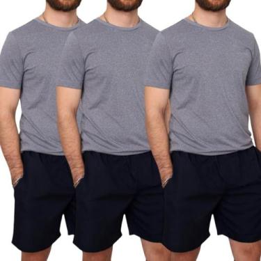 Imagem de Kit 3 Short Masculino Bermuda Tamanho Grande Plus Size - Repelique, 3 
