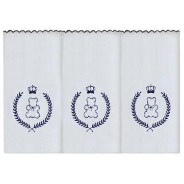 Imagem de Jogo Fralda de Ombro Borbada 100% Alg 03 Peças - Urso Imperial