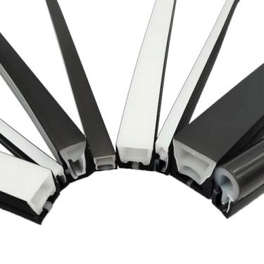 Imagem de Tubo De Gel De Sílica Neon LED Preto De 1M A 10M - Tubo De Corda Macia À Prova D'água E Com Bloqueio De Luz Para Fitas De LED Flexíveis(T1010 All Black,1M)