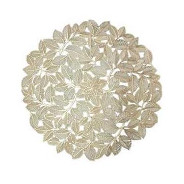 Imagem de Kit Jogo Americano Sousplat Mesa Posta Jantar Design Brilhante com 2 4 ou 6 Peças – Elegância e Praticidade(M6 Dourado,Kit 6)