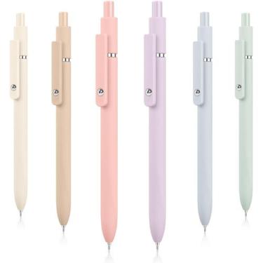 Imagem de Canetas de gel Hapikalor Fine Point de 0,5 mm, tinta preta, conjunto d