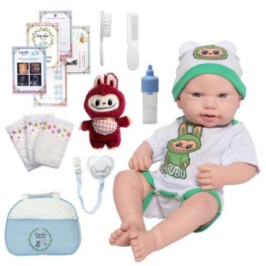 Imagem de Bebê Reborn Boneco 100% Silicone Recém Nascido Com Bolsa - Cegonha Reb