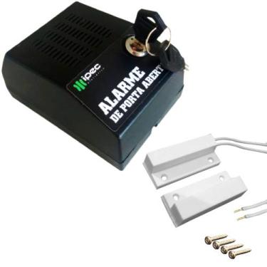 Imagem de Alarme Indicador Portão Porta Aberta + Sensor Magnético Sobrepor com F