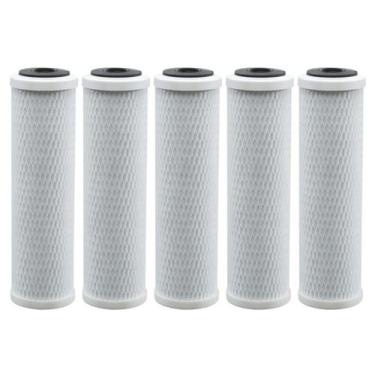 Imagem de Kit Com 5 Refil Carbon Block Carvão Ativado 9 3/4 10 - BR Fish Aquaris