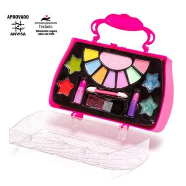 Imagem de Maquiagem Infantil Maleta Sombra Gloss Batom Pincel Makebrinq Polibrin