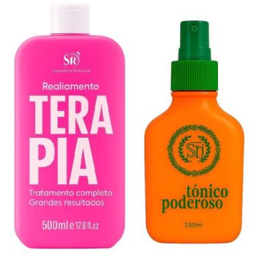 Imagem de Kit Terapia Alisamento Natural + Tônico Liso Power - Srj Cosméticos, 7