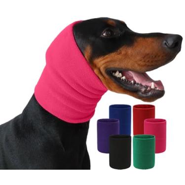 Imagem de Harbyel Moletom com capuz calmante para cães e gatos - Protetor de ouvido original para alívio da ansiedade, capa de cabeça com cancelamento de ruído para cuidados, banho, secagem forçada, trovões e