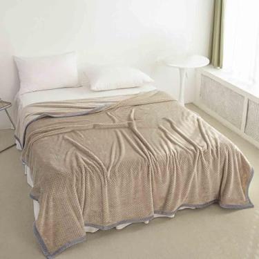 Imagem de JUSHZ Cobertor de lã cobertor ponderado cobertores e mantas fofas mulheres homens para lençol adulto cachecol longo duplo solteiro para sofá inverno grosso quente para dormitórios (marrom, 120 x 200