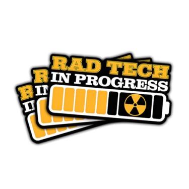 Imagem de 3 adesivos Rad Tech in Progress, adesivo de raio-x tecnólogo, radiologia, adesivos de tecnologia de raios-X à prova d'água cortados para laptop, garrafa de água, telefone, carro, caderno de notas