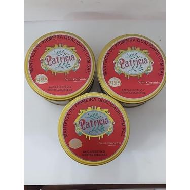 Imagem de Patricia Manteiga Sem Corante e Sem Conservante, Kit com 3 Latas, 500g Cada, 1.5kg Total