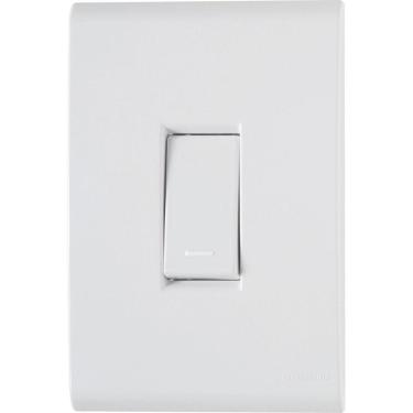 Imagem de Conjunto 4x2 Com 1 Interruptor Simples Tramontina Liz 10 A 250 V Branco Tramontina