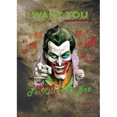 Imagem de MIGHTYPRINT DC Comics – Liga da Justiça – Coringa – I Want You – 43.2 cm x 61.0 cm – Oficialmente Licenciado Colecionável – Ideal para presentear e colecionar