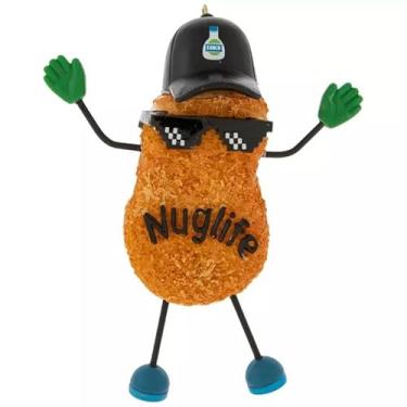 Imagem de Enfeites de Natal engraçados de galinha com óculos de sol e chapéu – Enfeite de comida de férias de resina com braços e pernas longos – Decoração de árvore para presentes de mordaça, elefante branco