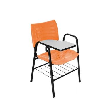 Imagem de Cadeira Iso Braço Polipropileno Iso Universitária Laranja