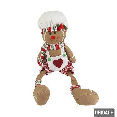 Imagem de Enfeite Biscoito Cozinheiro Pernas Longas 67,5cm - Tudo em Caixa