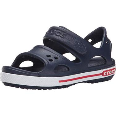 Imagem de Sandália, Crocs, Crocband II Sandal OS Kids, Navy/White, 26, Criança Unissex