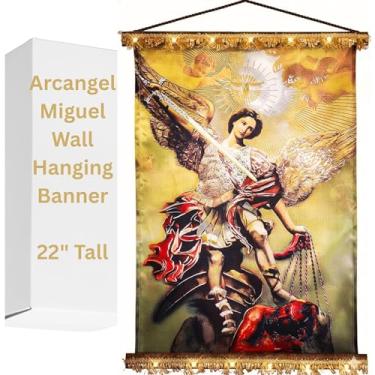 Imagem de Banner San Miguel Arcangel - Virgen de Guadalupe - Arte de parede católica - Arcangel Miguel - Arte de parede da Virgem Maria - Cuadro de la Virgen de Guadalupe - Arte católica - Imagenes Catolicas
