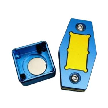 Imagem de UGPLM Porta-giz para bilhar, caixa de giz prática e conveniente, recipiente profissional para acessórios de sinuca, com clipe fixo, para adultos, Azul