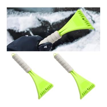 Imagem de Sandfren Raspador LCE para para-brisa de carro, ferramenta de remoção de gelo de neve de para-brisas de veículo de plástico com alça de espuma, ferramenta de limpeza de pá de gelo de janela automotiva
