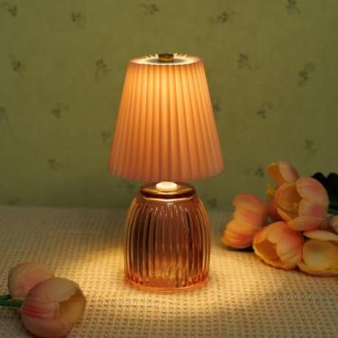 Imagem de MJ Lâmpada pequena operada por bateria para casa, sem fio, com temporizador de 22 cm de altura, lâmpada decorativa de emergência, lâmpadas pequenas para cabeceira, sala de estar, prateleira, entrada