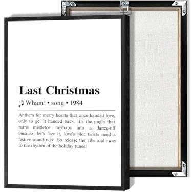 Imagem de Últimas Canções de Natal Explicação Impressões Atmosfera Festiva Tela Arte de Parede Cartazes Únicos para Sala de Estar Quarto ou Decoração de Parede de Casa 30 x 40 cm Sem Moldura