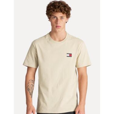 Imagem de Camiseta Tommy Hilfiger Masculina Regular Badge Logo Tee Areia-Masculino