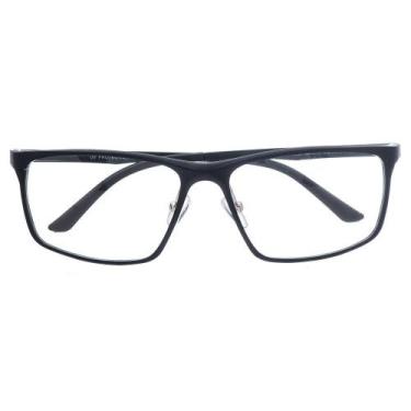 Imagem de Armação De Óculos Para Grau Masculino Retangular Butão Preto - Palas E