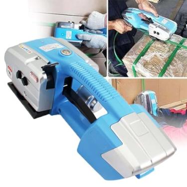 Imagem de JYXYXSCP Máquina de cintagem de solda portátil elétrica, ferramenta de cintagem automática, ferramenta de cintagem portátil, embalagem automática de paletes (1 bateria)