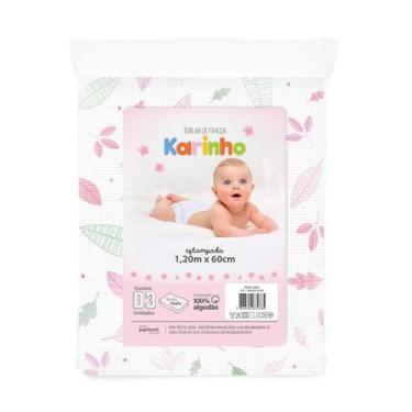 Imagem de Toalha de Fralda Bebê Rosa Contém 03 Un Karinho - Papi