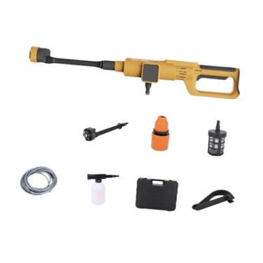 Imagem de Baoblaze Lavadora de alta pressão sem fio portátil multiuso, lavadora de alta pressão, jato de água sem escova para limpeza externa de carros, pisos, barcos e, Amarelo