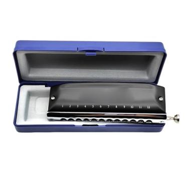 Imagem de Gaita profissional profissional adultos iniciantes cromática chave de C 12 furos 48 tons