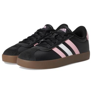 Imagem de adidas Tênis infantil de skate Vl Court 3.0, Preto/Rosa Verdadeiro/Branco, 20