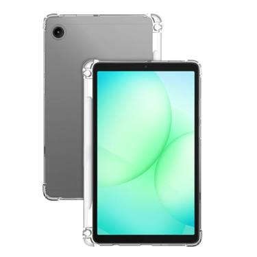 Imagem de Capa para Samsung Galaxy Tab A11 de 8,7 polegadas – Capa protetora de TPU transparente com compartimento para caneta integrado, design de airbag de quatro cantos à prova de choque, capa fina e