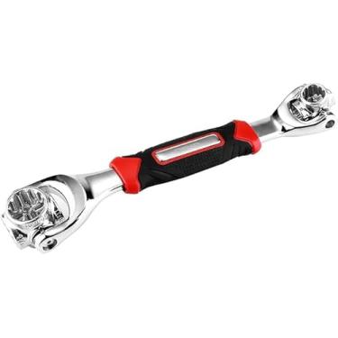 Imagem de Chave universal 52 em 1, chave de soquete multifuncional com cabeça rotativa de 360 graus, ferramenta de chave inglesa para reparo de bicicleta em casa