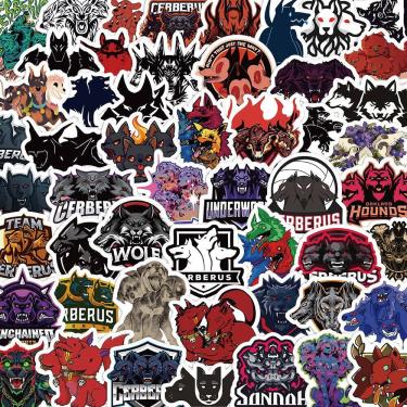 Imagem de Adesivos Cerberus, vinil impermeável, anime, 60 unidades