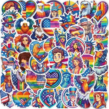 Imagem de Adesivos Rainbows Independences Days Waterproof 50 unidades/lote