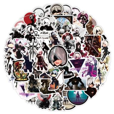 Imagem de Adesivos Nier: Vinil impermeável Automatas 50 unidades/pacote