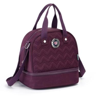 Imagem de Lancheira Térmica Kika Trabalho Infantil Adulta Escolar (Roxa)