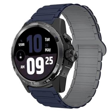 Imagem de Compatível com pulseiras TicWatch Atlas, pulseira magnética esportiva de silicone magnético de 20 mm, 22 mm e 24 mm, compatível com Ticwatch Atlas, Pro 5 Enduro, Pro 5, Pro 3 Ultra BT/LTE, Pro Pro