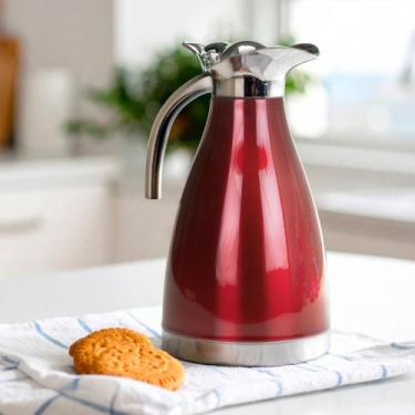 Imagem de Garrafa Térmica Inox Prince 1,5L com Alavanca  Conserva Bebidas Quente