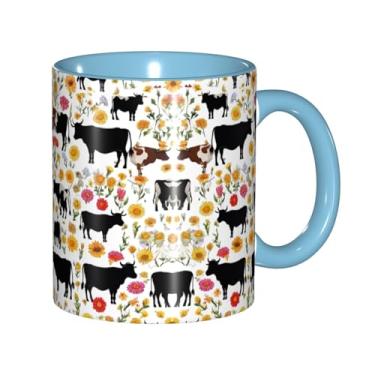 Imagem de Zeraoke Cattle Farm Sanctuary Print Canecas de café criativas, personalizadas, presente para família, tamanho de 325 ml, unissex