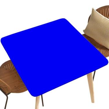 Imagem de NYRTHUS Toalhas de mesa elásticas ajustadas para mesa quadrada 61 cm x 61 cm, toalha de mesa elástica para uso interno e externo, jardim, piquenique, festa