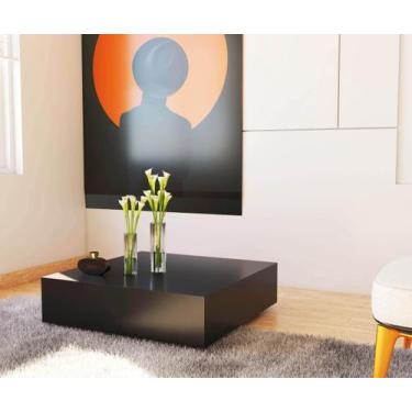 Imagem de Mesa Quadrada Bloco Centro Sala Sofá 100 MDF Laqueado 80x80cm Mesa Min