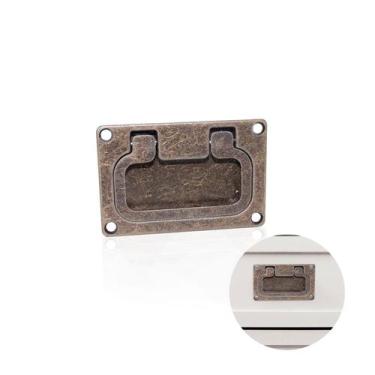 Imagem de Puxador Para Portas E Gavetas Embutir Ouro Velho - Bigfer